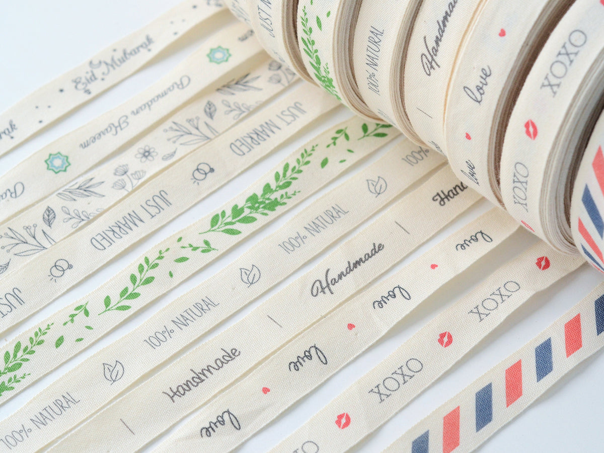 Just Married Ribbon - 5/8” (15 mm), 10 yards (9 m) Cotton Tape for Wedding Favors, Bridal Gifts Wrap, Invitation Ties, Table Decor