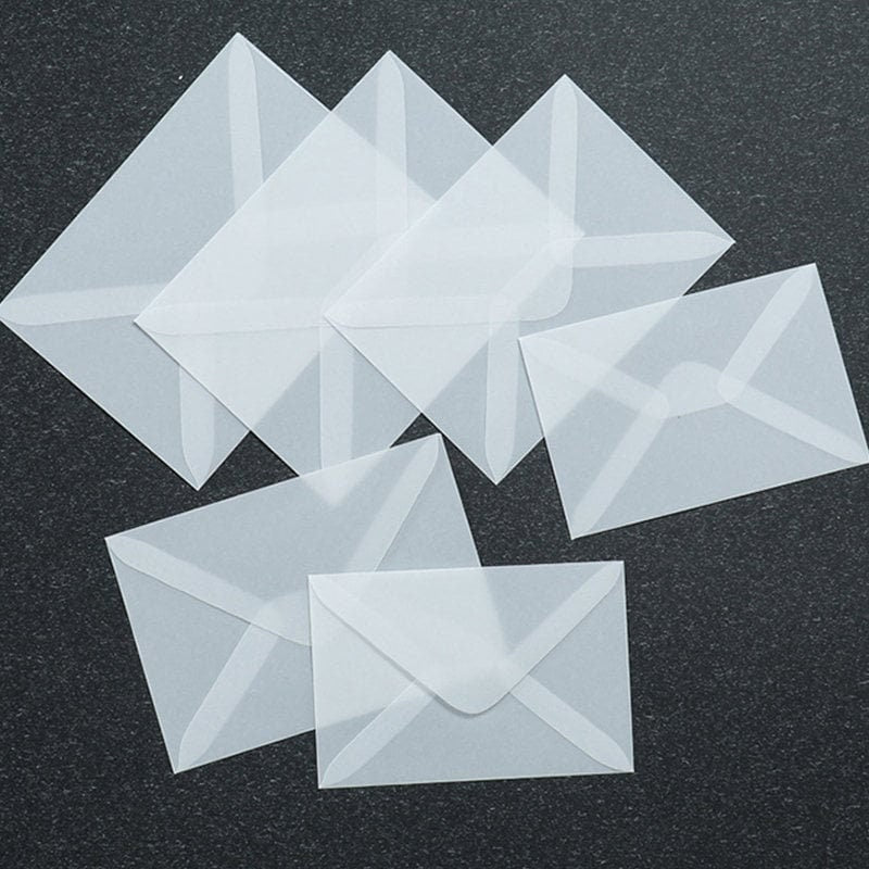 Vellum Envelopes – 20 pcs Plain Transparent Envelopes for Wedding Invitations, Greeting Cards, Events, Gift Wrapping, 5×7" A7 Size