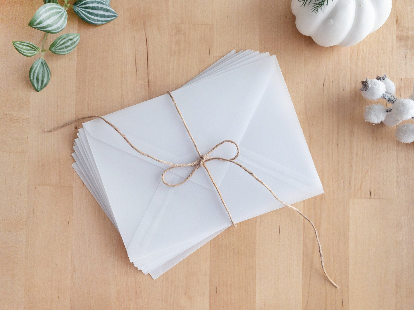 Vellum Envelopes – 20 pcs Plain Transparent Envelopes for Wedding Invitations, Greeting Cards, Events, Gift Wrapping, 5×7" A7 Size