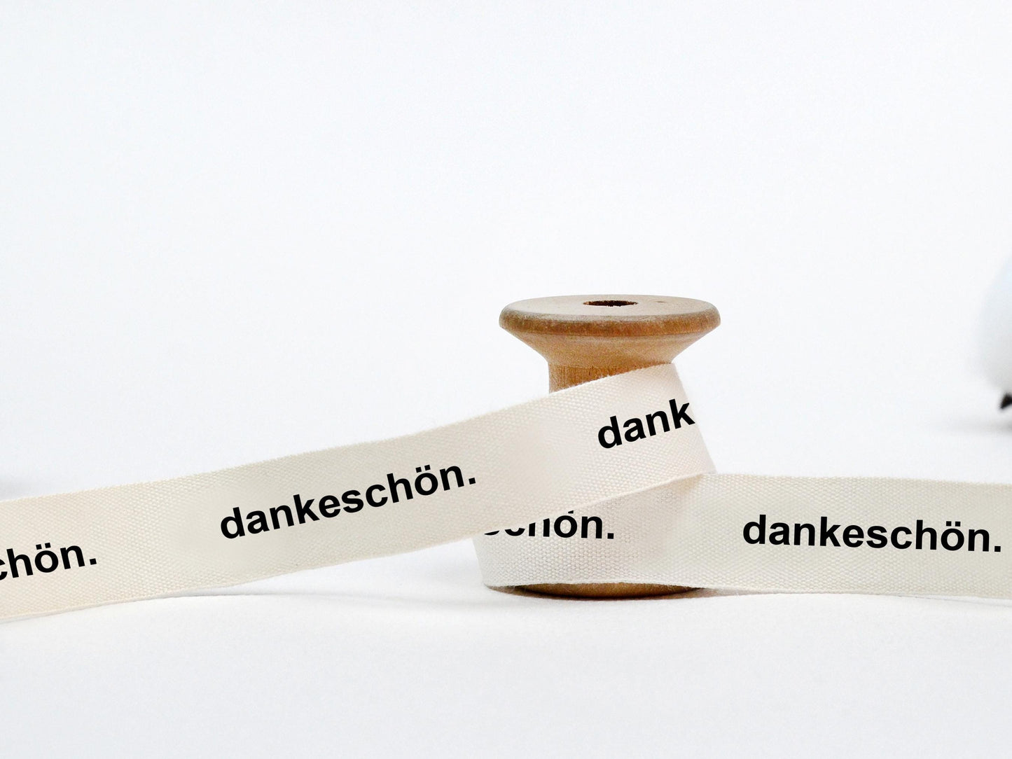 Dankeschön Ribbon - 5/8” (15 mm), 10 yards (9 m) German Cotton Tape for Thank You Gifts, Boutique Packaging, Small Business Wrap