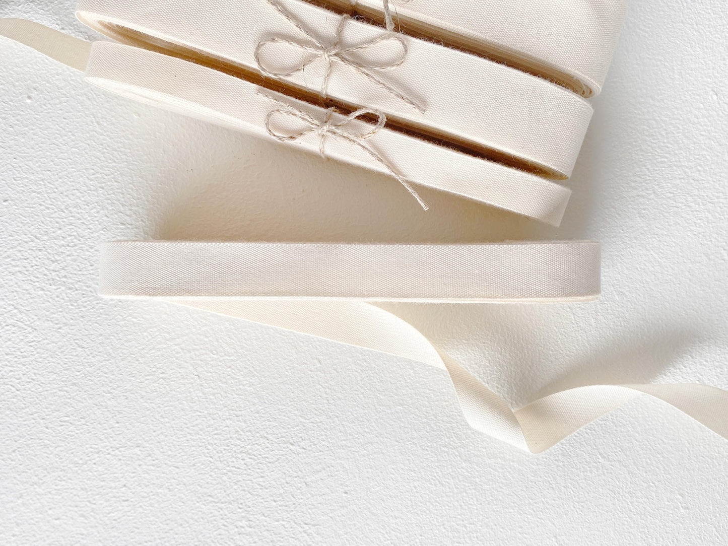 Cotton Ribbon for Labels & Print - 10 Yards (9 m) Unprinted Flat Soft Natural Tape for Handmade Packaging, Eco Friendly Gift Wrap, Organic
