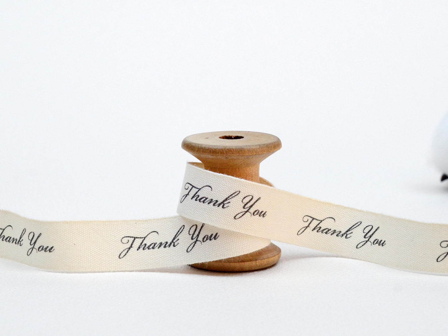 Thank You Ribbon Set | 3 Pack 5/8" (15mm) Cotton – Just For You, Air Mail, Thank You – Gift Wrap, Greeting Cards, Small Business Packaging
