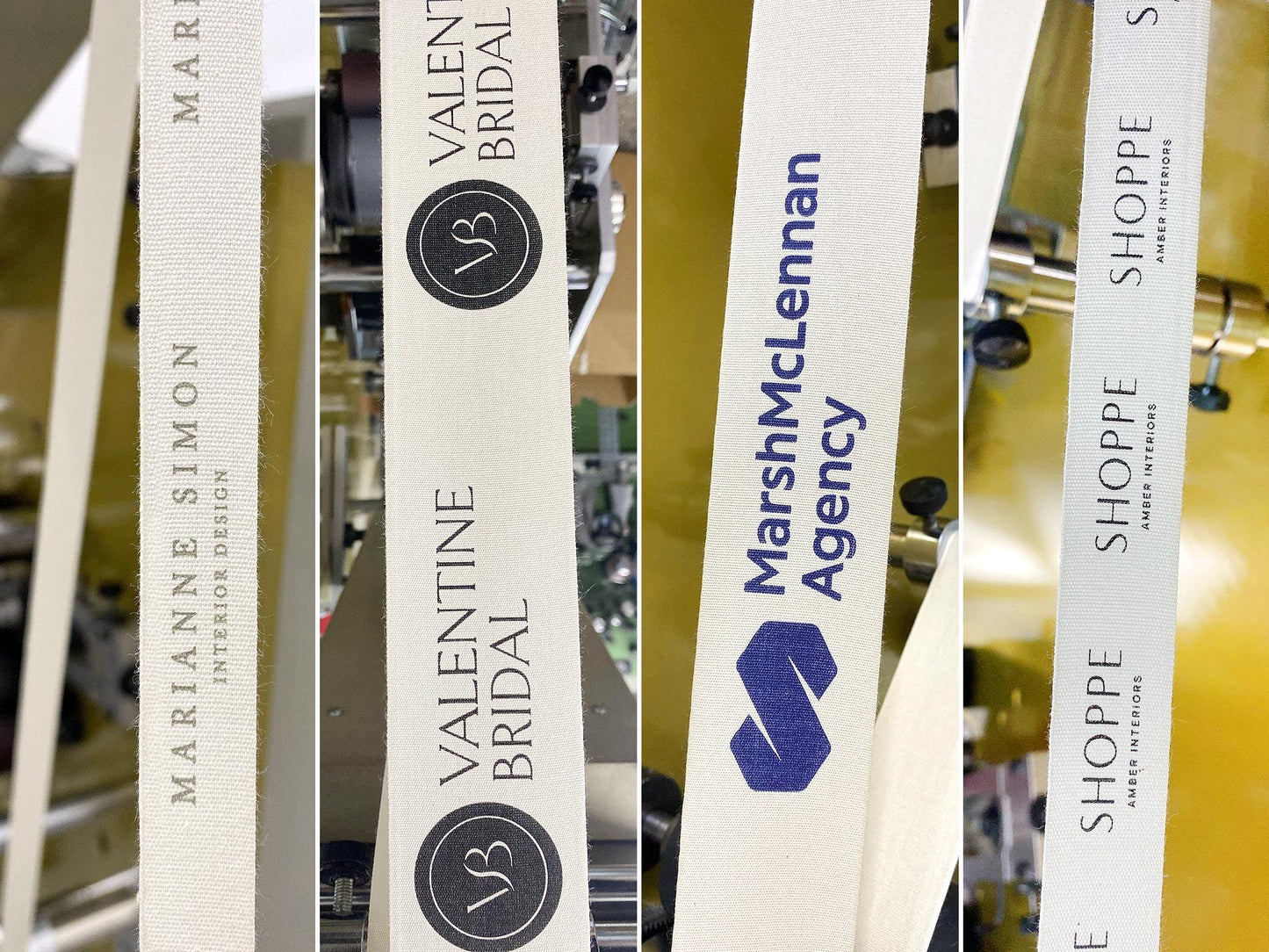 Custom Cotton Ribbon, 6-60 mm Personalized Printed Tape with Name, Logo, Text | 100 yd Wedding Favor Ribbon Roll for Gift Wrapping, Branding