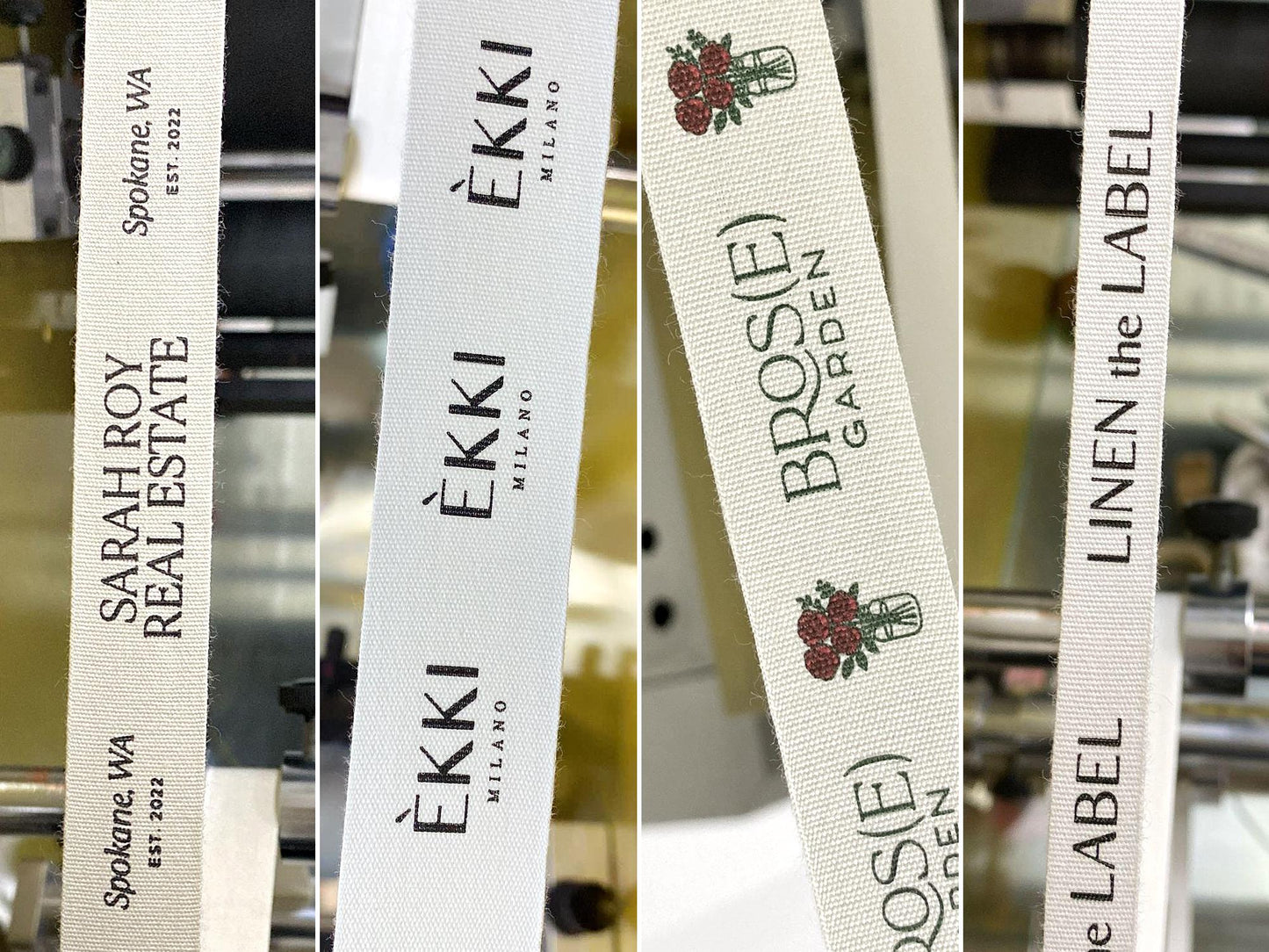 Custom Cotton Ribbon, 6-60 mm Personalized Printed Tape with Name, Logo, Text | 100 yd Wedding Favor Ribbon Roll for Gift Wrapping, Branding